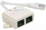 Adaptateur Ethernet RJ45 male vers 2 x femelle (téléphonie)