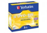 Boite de 5 DVD+RW vierge 4.7GB 4x - VERBATIM