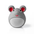 Haut -parleur Bluetooth® portable 9 Watt Mono Microphone intégré Animaticks Melody Mouse Gris