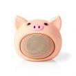 Haut -parleur Bluetooth® portable 9 Watt Mono Microphone intégré Animaticks Pinky Pig Rose