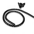Gaine pour câbles et fils en spirale Ø max : 16mm noire 2m