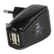 Chargeur secteur double USB - 5V 1A 5W noir