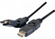 Câble HDMI 1.4 Highspeed articulé 180° H/V - 5m