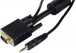 Câble VGA + audio 1.80m noir