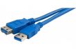 Rallonge USB 3.0 bleue 1m