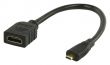 Câble micro HDMI mâle vers HDMI femelle - 0.10m