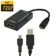 Câble MHL vers HDMI pour Galaxy SIII / SIV and Samsung Note II / III (11 pins)