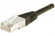 Câble Ethernet CAT6 0.50m F/UTP cuivre noir