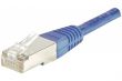 Câble Ethernet Cat 6 10m F/UTP cuivre bleu
