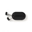 Ecouteurs Intra-auriculaires filaires avec câble plat jack 3.5mm - Noir