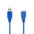 Câble USB 3.0 vers micro USB B - bleu 1m