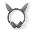 Casque audio filaire pour enfants avec oreilles amovibles Willy Wolf Gris