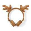 Casque audio filaire pour enfants avec oreilles amovibles Rudy Reindeer Brun