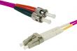 Câble fibre optique multimode OM3 50/125 Violet LC-UPC/ST-UPC 3m