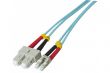 Câble fibre optique duplex multimode OM3 LSZH 50/125 SC-UPC/LC-UPC 20m