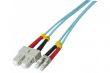 Câble fibre optique duplex multimode OM3 LSZH 50/125 SC-UPC/LC-UPC 30m