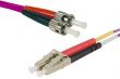 Câble fibre optique multimode OM4 HD 50/125 LC-UPC/ST-UPC 1m