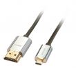 Câble HDMI 2.0 vers micro HDMI compatible 4K slim 0.5m CROMO