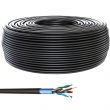Bobine de câble Ethernet RJ45 Cat 6a multibrins F/UTP LSOH noir - 100m