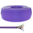 Bobine de câble Ethernet RJ45 CAT6 monobrin U/UTP violet LSOH rpc dca - 100m