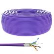Bobine de câble Ethernet RJ45 CAT6a monobrin U/FTP violet LSOH rpc dca - 100m
