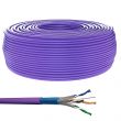 Bobine de câble Ethernet RJ45 CAT6a monobrin F/FTP violet LSOH rpc dca - 100m
