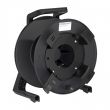 Enrouleur PVC noir avec poignée et frein intégrés - 100 mètres max