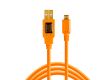 Câble USB vers micro USB B 2.0 5 pins TetherPro CU5430 - Orange 4.60m