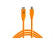 Câble USB-C vers micro USB B 2.0 5 pins TetherPro CUC2515 - Orange 4.60m