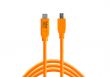 Câble USB-C vers mini USB B 2.0 5 pins TetherPro CUC2415 - Orange 4.60m