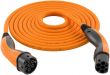 Câble de recharge voiture électrique 11KW type 2 20A - 5m orange gaine flexible