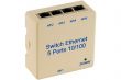 Switch Ethernet 5 Ports RJ45 100 mbps pour rail din