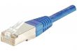 Câble Ethernet Cat 6 1m F/UTP cuivre bleu