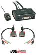 Commutateur KVM DVI-D Single Link USB 2.0 & audio 2 ports