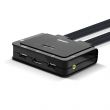 Commutateur KVM DisplayPort 2 Ports 1.2 USB Type C USB 2.0 & Audio avec Câbles