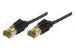Câble Ethernet Cat 7 S/FTP LSOH snagless noir - 1m