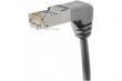Câble Ethernet Cat 5e 0.70m FTP gris coudé bas