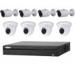 Pack de vidéosurveillance IP POE 4 caméras dômes + 4 extérieures HD 3MP 1080P - 1To