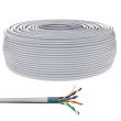 Bobine de câble Ethernet RJ45 Cat 5e multibrin F/UTP Cuivre AWG26 - 100m Gris