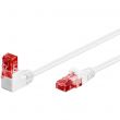 Câble Ethernet Cat 6 0.25m U/UTP blanc 1x RJ45 coudé