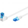 Câble Ethernet Cat 6a 0.25m U/UTP blanc 1x RJ45 coudé