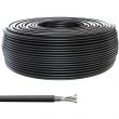 Bobine de câble Ethernet RJ45 Cat 7 monobrin S/FTP CU AWG23 extérieur - 100m Noir