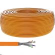 Bobine de câble Ethernet RJ45 Cat 7A monobrin S/FTP CU AWG23 - 100m Orange