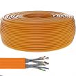 Bobine de câble Ethernet RJ45 Cat 7A double monobrin S/FTP CU AWG23 - 100m Orange