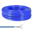 Bobine de câble Ethernet RJ45 Cat 5e multibrin F/UTP CCA AWG26 - 100m Bleu