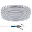 Bobine de câble Ethernet RJ45 Cat 6 monobrin S/FTP CCA AWG23 - 100m Gris