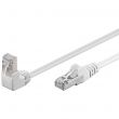 Câble Ethernet Cat 5e 0.25m F/UTP blanc 1x RJ45 coudé