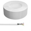 Bobine de câble Ethernet RJ45 CAT6 monobrin S/FTP CCA AWG23 LSZH - 100m Blanc