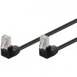 Câble Ethernet Cat 5e 0.25m F/UTP noir 2x RJ45 coudés