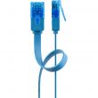 Câble Ethernet CAT 6a 0.50m U/UTP plat Bleu